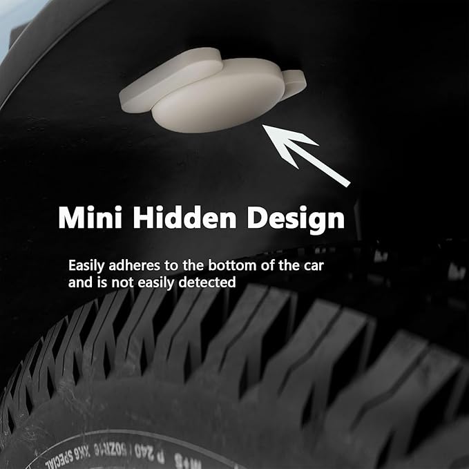 GPS Tracker for Vehicles,Real Time Car GPS Tracker Work with Apple Find My(iOS Only),No Monthly Fee Mini Hidden Car Tracker with Magnetic Case (White,2PCS)