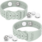Hion Motion Sickness Bracelets Sea Sickness Wristbands for Motion Sickness/Morning Sickness/Pregnancy Nausea Anti Nausea Wristband Acupressure Nausea Bands Motion Sickness Bands（1Pair Beryl）