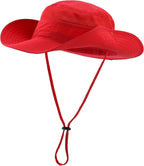 Connectyle Wide Brim Sun Hat for Men Breathable Cowboy Boonie Hat UPF 50+ Sun Protection Bucket Hat for Fishing Hiking