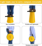 Fishboy Upgraded Collapsible Stool, 400lbs Max Weight, Lightweight But Sturdy, Portable Retractable Folding Telescoping Foldable Camping Stool for Adults Outdoor Fishing Hiking Gardening Travel BBQ