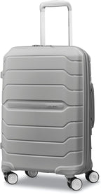 Samsonite Freeform Hardside Carry-On Luggage with Spinner Wheels - Hardshell Suitcase - TSA, Airline-Approved - Expandable Hard Shell, Smooth Rolling Wheels for Lightweight Travel - Light Grey