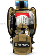 MY MEDIC TFAK Trauma First Aid Kit - Emergency Medical Rescue Gear Bag & Tactical Survival Supplies for Hunting, Hiking, Camping, The Gun Range or Car - Coyote
