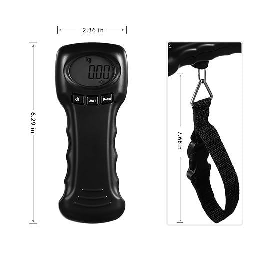 Luggage Scale, Ocs-8 44kg/97lb Travel Hanging Luggage Scale, Suitcase Luggage Weigh Divice, Electronic Weight with LCD Digital Display