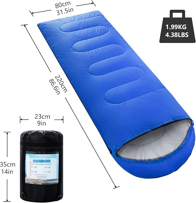 Sleeping Bags for Adults,Kids & Girls-Warm & Cold Weather Lightweight Waterproof Sleeping Bag Backpack with Compact Bag,Great for 3-4 Seasons Hiking,Camping and Outdoor