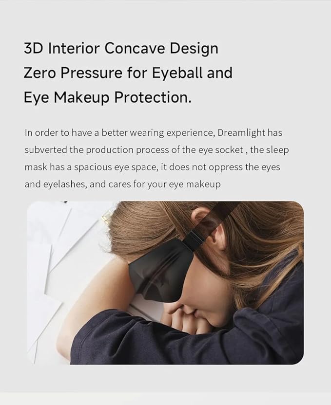 3D Air Bag Sleep Mask, Luxury Sleep mask for Back and Side Sleepers, 100% blockout Light, Sleep mask for Men and Women, Zero Eye Pressure, Breathable and Soft Eye Shade Cover.