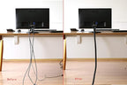 Alex Tech 10ft - 3/4 inch Cord Protector Wire Loom Tubing Cable Sleeve Split Sleeving For USB Cable Power Cord Audio Video Cable – Protect Cat From Chewing Cords - Black