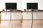 Alex Tech 25ft - 1 inch Cord Protector Wire Loom Tubing Cable Sleeve Split Sleeving For USB Cable Power Cord Audio Video Cable – Protect Cat From Chewing Cords - Black