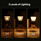 BougeRV AL07 Camping Light, Ambient Light, Rechargeable Camping Lantern, Electric Lamp, IPX5 Waterproof, Portable Light for Camping, Tent, Hiking, Power Outage, Adventure, Emergency Use Outdoor