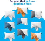 Sidney Sleep Pillow for Side and Back Sleepers - Comfort for Neck and Shoulder Pain - Adjustable and Customizable Shredded Memory Foam Filling - King Size - Additional Foam Fill Included (Grey)