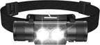 Headlamp Rechargeable 3200mAh Hard Hat Light,1000LM Forehead LED Flashlight Lightweight, Heavy-Duty, IPX4 Waterproof for Camping, Running, Work, Hiking, Fishing