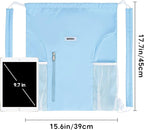 WANDF Drawstring Backpack with Shoulder Pad Sports Gym Backpack with Mesh Pocket String Bag for Women Men(Blue)