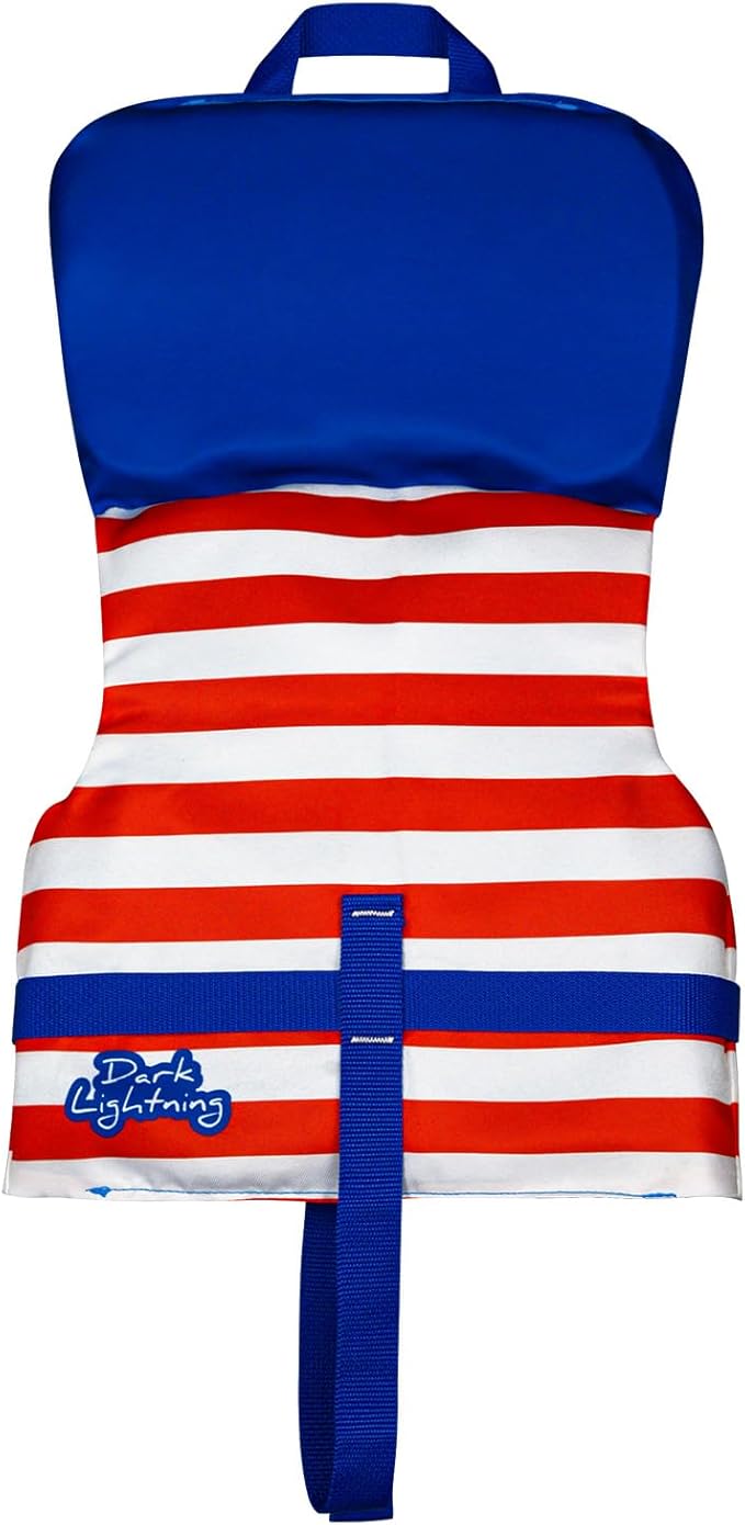 Dark Lightning USCG Approved Infant Life Jacket 0-30 lbs, Swim Vest for Baby/Toddlers 1-3 Year Old 20-30 lbs,Toddler Floaties for Pool Swimming,Boating,Beach,Puddle