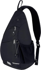 WATERFLY Sling Bag Crossbody Backpack: Over Shoulder Daypack Casual Cross Chest Side Pack