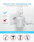2 Pack Switzerland Travel Plug Adapter, VINTAR Foldable Type J Adapter Switzerland with 2 AC Outlets 3 USB Ports(2 USB C), Switzerland Power Adapter for US to Switzerland Rwanda Liechtenstein