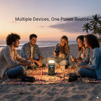 Alpatronix Camping Portable Power Station 198.4Wh (62000mAh), 100W Fast Charging Power Bank with Detachable LED Lights, Outdoor Generator with LifePO4 Battery for Home Backup, Travel & Emergencies.