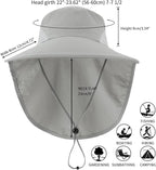 Home Prefer Outdoor UPF50+ Sun Hat Wide Brim Mesh Fishing Hat with Neck Flap
