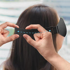 DTS 3D Sleep Mask for Back Side Sleeper Women Men Eye Mask for Sleeping Complete Light Blocking Night Blindfold Zero Pressure Spacious for Eye Lash Breathable Soft Flight Nap Travel (Black)