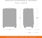 Briggs & Riley 26" Medium Expandable Spinner - Checked Luggage for Travel, Suitcases with Wheels, Softside Rolling Bag for Men & Women, Self-Repairing Zipper - Baseline Collection, Olive