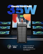 Power Bank 90000mAh High Capacity Battery Pack 35W Fast Charging - Wireless Solar Charger Power Bank for Camping, Travel, Emergencies, Tech Devices | 7-Port PD/USB-C, LED Flashlight