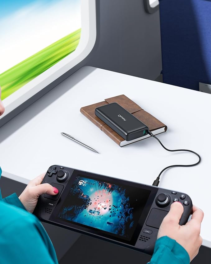 NEWQ Portable Charger, 20000mAh Power Bank, 65W PD 3.0 Fast Charging Power Bank, External Battery Pack with 2 Ports for Steam Deck, Switch, ROG Ally, Legion Go, MacBook, Dell, Lenovo, Asus