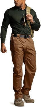 CQR Men's Tactical Pants, Water Resistant Ripstop Cargo Pants, Lightweight EDC Work Hiking Pants, Outdoor Apparel