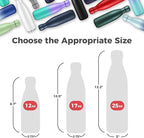 Volhoply 25oz Insulated Water Bottles Bulk 1/2/4 Pack, Metal Sports Water Bottles, Keeps Cold & Hot, BPA Free Leakproof Bottle (Red,4 Pack)