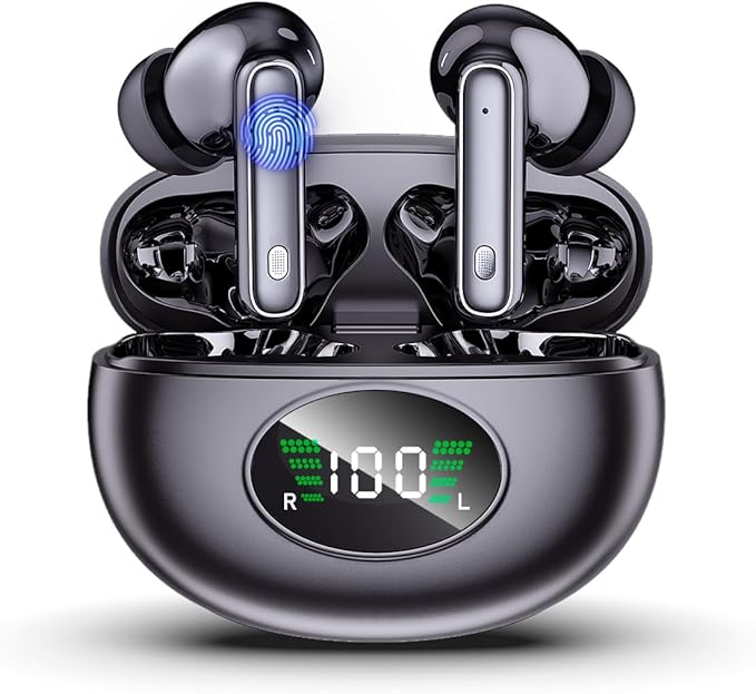Wireless Earbuds, Ai Translation Earbuds Real Time, Audifonos traductores inglés español, Bluetooth Headphones, 90H Standby Time, Translator with 7 Modes for Travel & Business Learning