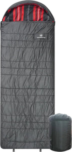 Polycotton Sleeping Bag for Adult,Cold&Warm Weather Large with Compression Sack and Water Resistant for Family Camping,Travel and Car Camping