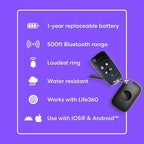 Tile by Life360 Pro - Powerful Bluetooth Tracker, Key Finder and Item Locator for Keys, Bags and More. Both iOS and Android Compatible. Phone Finder. 1-Pack (Black)