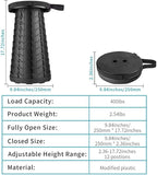 Boreeman Upgraded Folding Stool Lightweight Yet More Sturdy with Load Capacity 400lbs Portable Collapsible Stool for Camping Fishing Hiking BBQ (Black)