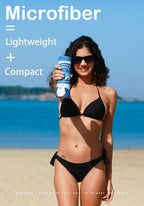 4 Pack Microfiber Lightweight Beach Towel Sand Free Quick Dry Absorbent Thin Compact Towels for Swimming Pool Camping Beach Accessories Large Easy Pack Travel Things for Vacation Essentials Gift