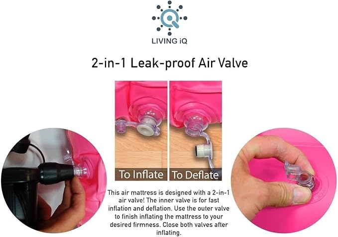 Living iQ Jr Twin-Size Kids Inflatable Air Bed, Blow-Up Mattress with Disney Marvel Spider-Man Theme, Waterproof & Puncture Resistant Vinyl, Lightweight & Portable for Travel, Hotel, Camp & Sleepover