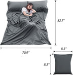 Sleeping Bag Liner Lightweight Compact Sleeping Bag Sack Portable Clean Travel Sheet Camping Sleep Sheet for Backpacking Hotel Hiking