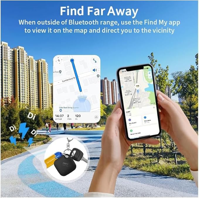 Air Tracker Tag 4 Pack Bluetooth Luggage Tracker Tag Locator Works with Apple Find My,Smart Tracker for Suitcase, Bag, Backpack, Wallet,Replaceable Battery Smart tag Finder-2pack