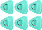 TOBWOLF 6 Pack 3.54" / 9cm Stainless Steel D-Ring Patch for Inflatable Boat Kayak Dinghy SUP, Triangular D-Ring PVC Patch Stand-Up Paddleboard Canoe Rafting Accessories, NO Glue Included
