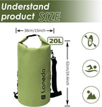 20L/30L Dry Bag Large Waterproof Bag Roll-Top Heavy Duty Fishing Duffel Bag with Durable Straps for Kayaking Paddle boarding Boating Rafting Fishing
