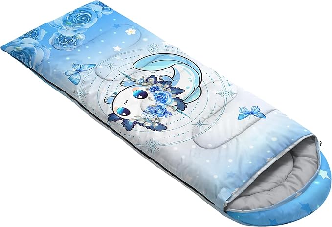 AILONEN Outer Space Astronaut Camping Sleeping Bags,Lightweight & Waterproof,3 Season Warm & Cool Weather,Cartoon Sleeping Bags for Kids,Boys Girls Travelling,Outdoors