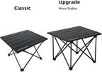 ROCK CLOUD Portable Camping Table Ultralight Aluminum Camp Table Folding Compact Beach Table for Camping Hiking Backpacking Outdoor Picnic(Reinforced Frame-Medium)
