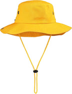 Wide Brim Hiking Fishing Safari Boonie Bucket Hats 100% Cotton UV Sun Protection for Men Women Outdoor Activities