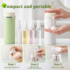 AprYew 4 in 1 Travel Dispenser Bottles Refillable, 4 Pack 30ML Travel Bottles for Toiletries, Travel Size Shampoo and Conditioner Bottles,for Vacation Business Trip (2PC Mix B)