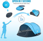 Night Cat Pop-up Beach Tent: Large Sun Shade Shelter for 2-4 Persons Picnic Sport Activities