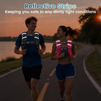 Weighted Vest, 8lb/12lb/16lb/20lb/25lb/30lb Weight Vest with Two Adjustment Straps for Men Women, Weight Vests with Reflective Stripe for Strength Training, Running, Jogging, Walking