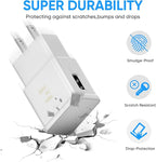Adaptive Fast Charging Block USB Wall Charger Adapter Fits Samsung Galaxy S25/S24/S23/S22/S22 Ultra/S21/S20/S10/S9/S8/S7/Edge/Note 10 Quick Charge (White, 2 Pack)