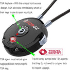Forge Quality TSA Approved Luggage Locks for Travel Accessories, Suitcase, Pelican case, Ammo Boxes, Set Your own Combination, Zinc Alloy Body-Cable Black 2 Locks