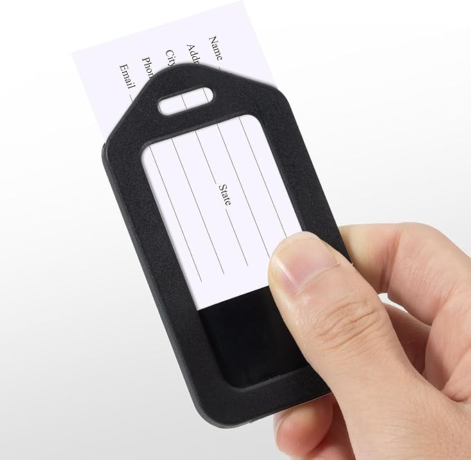 18 Pack Luggage Tag Bright Luggage Tags for Suitcases Bag Tags Name Tags for Kids Travel Accessories Must Haves by Sodsay (Pink)