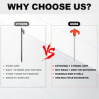 8 Pack Screw in Tent Stakes Heavy Duty,8 Inch Ground Anchors Screw in,Metal Stakes with Hex Head Driver,Camping Tent Accessories.(Orange)