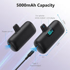 Mini Portable Charger for iPhone 14/13 Series,Upgraded 5000mAh PD Fast Charging Battery Pack,LCD Display Cute Power Bank Portable Phone Charger for iPhone 14/14 Pro Max/13/12 Pro/11/XS/XR/X/8/7/6