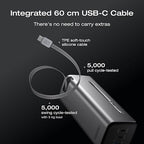 EF ECOFLOW Rapid Pro Power Bank 20000mAh, 230W Max Output with 100W Built-in Cable, 4-Port Portable Charger, Up to 120W Charging Power, Compatible with iPhone Series, Samsung, Laptop and More