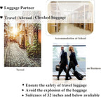 2 Pack Luggage Straps, Bright Colors Adjustable Suitcase Belts with Quick Release Buckle (GreyPink)