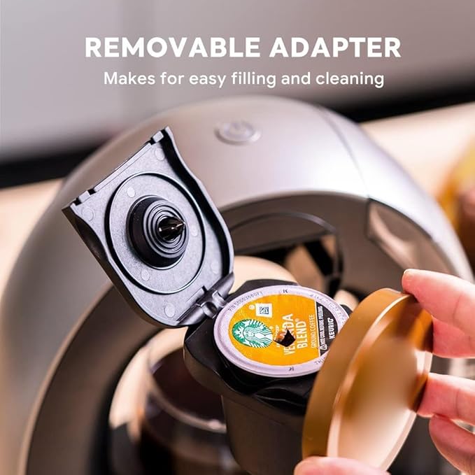 Pod and Grounds Single-Serve Coffee Maker, 2 in 1 One Cup Coffee Machine Compatible with K-Cup Pod & Coffee Grounds/Tea, Compact Design, 4-8oz, Grey